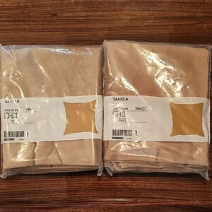 IKEA Sanela Accent Pillow COVERS in Yellow-Gold Color
